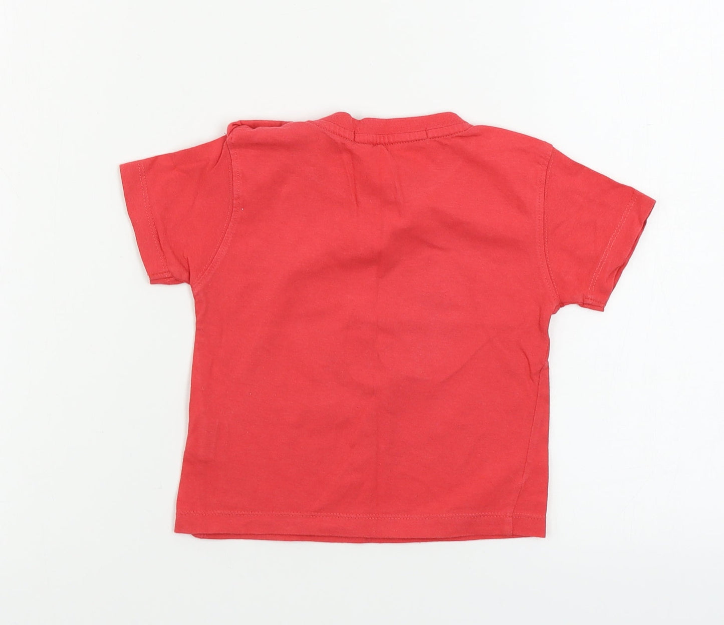 energino Boys Red   Basic T-Shirt Size 12-18 Months