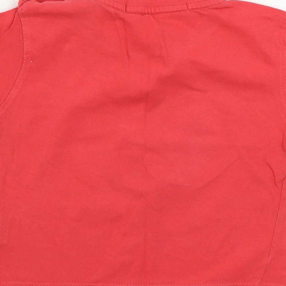 energino Boys Red   Basic T-Shirt Size 12-18 Months