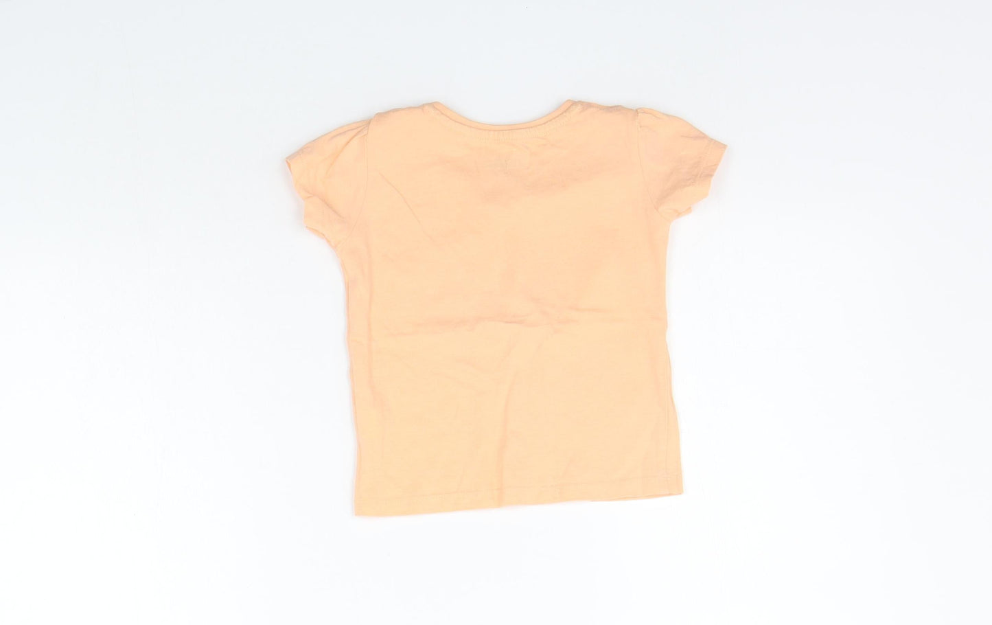Primark Girls Orange   Basic T-Shirt Size 12-18 Months