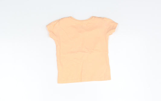 Primark Girls Orange   Basic T-Shirt Size 12-18 Months