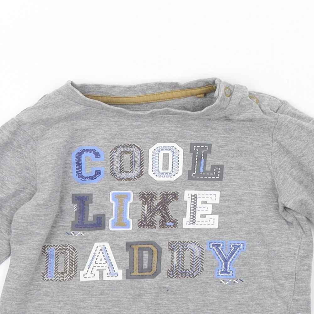 TU Girls Grey   Basic T-Shirt Size 6-9 Months