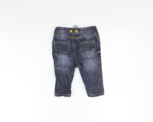 Peacocks Boys Blue   Jogger Jeans Size 6-9 Months