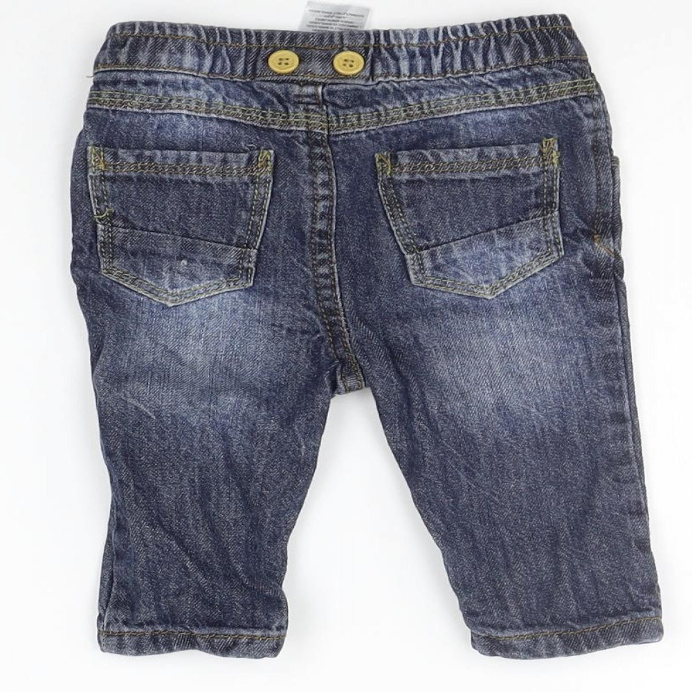 Peacocks Boys Blue   Jogger Jeans Size 6-9 Months