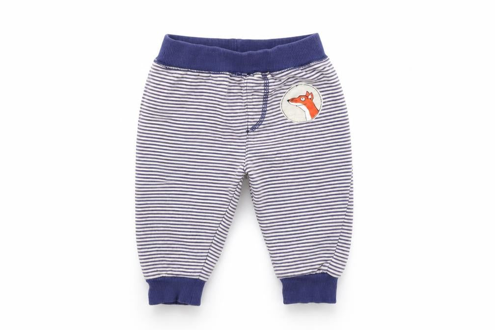 TU Girls Blue Striped  Jogger Leggings Size 6-9 Months