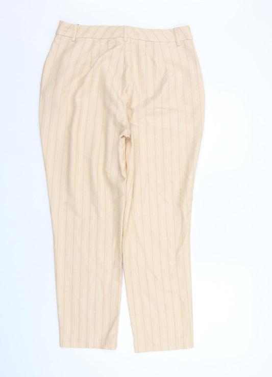 Missguided Womens Beige   Trousers  Size 12 L28 in