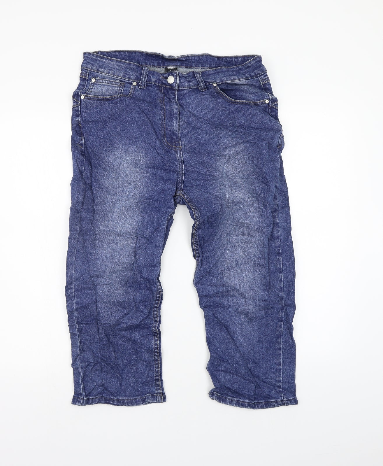 Cotton Traders Womens Blue   Straight Jeans Size 12 L20 in