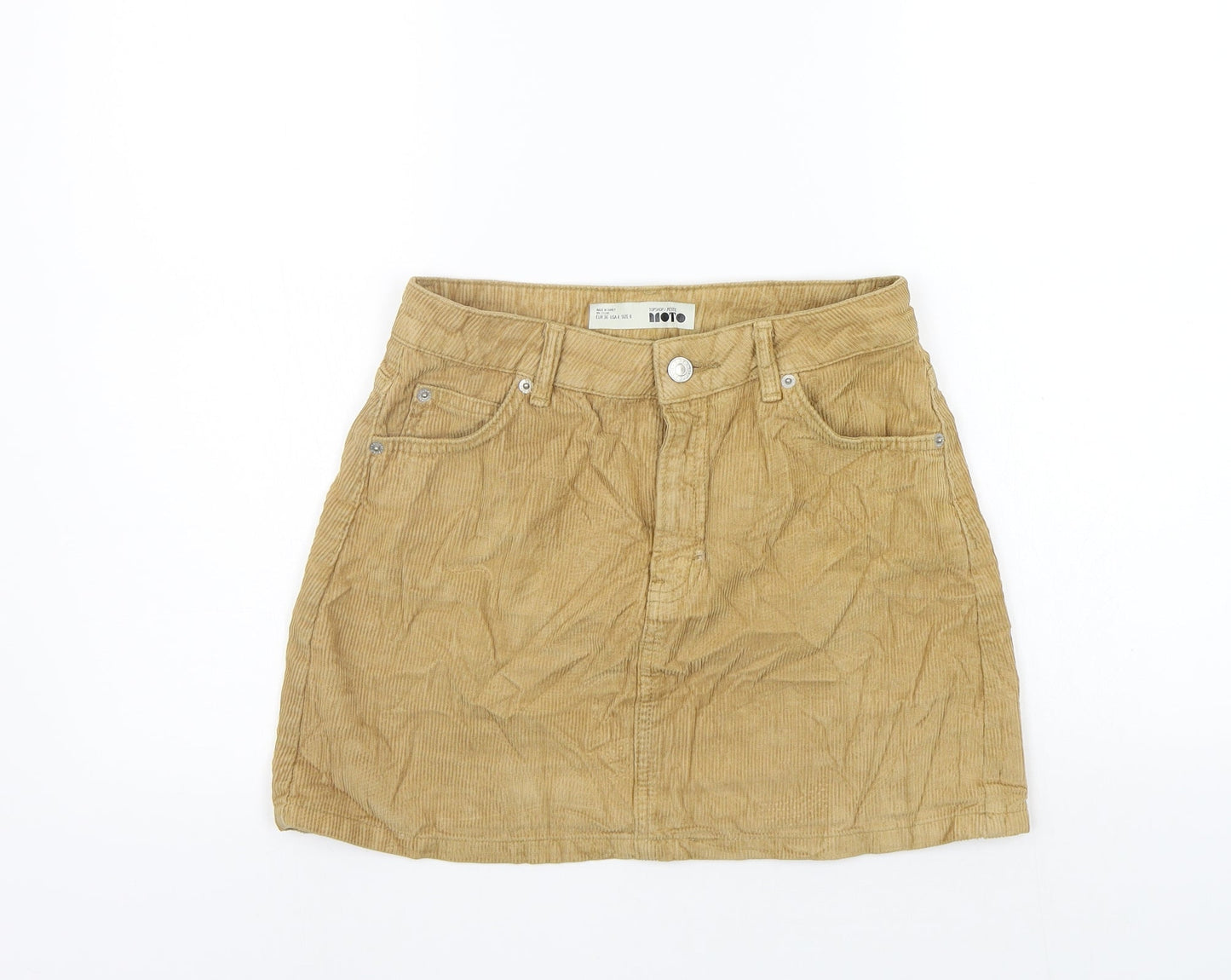 Topshop Womens Beige   A-Line Skirt Size 8