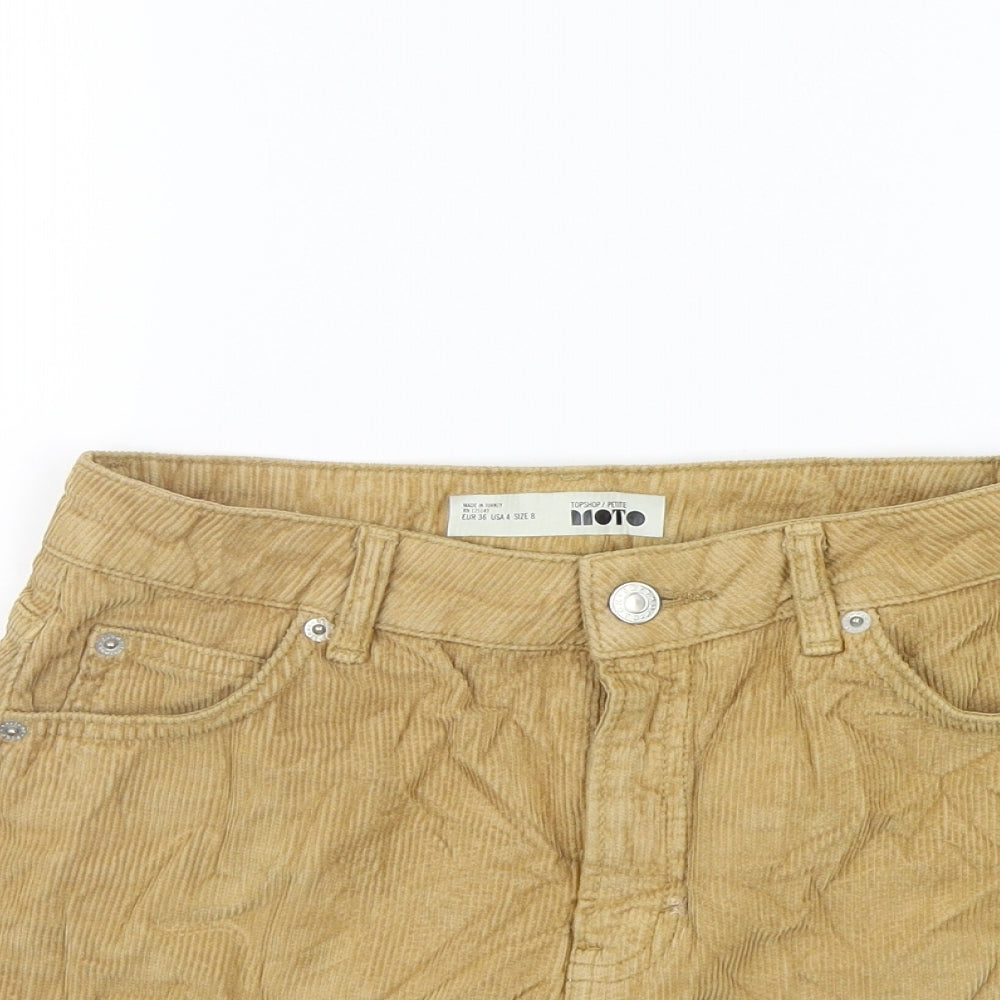 Topshop Womens Beige   A-Line Skirt Size 8