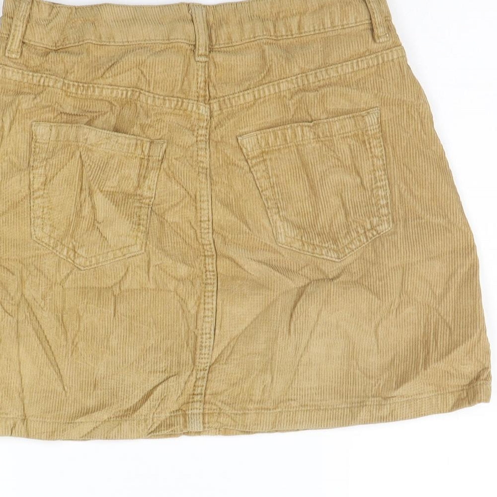 Topshop Womens Beige   A-Line Skirt Size 8