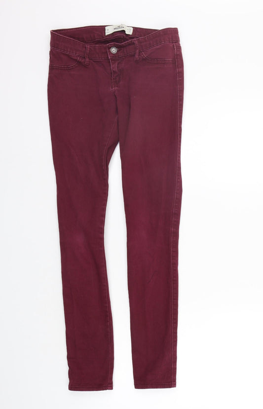 HOLISTER Womens Purple   Straight Jeans Size 25 in L31 in