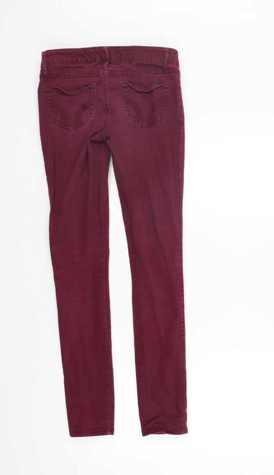 HOLISTER Womens Purple   Straight Jeans Size 25 in L31 in