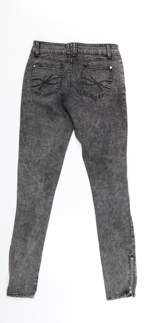 Primark Womens Black  Denim Skinny Jeans Size 6 L27 in
