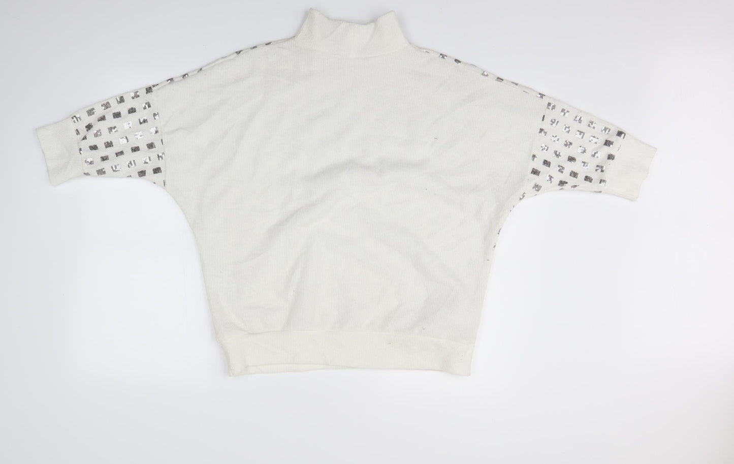 Carla Conte Womens White  Knit Pullover Jumper Size L