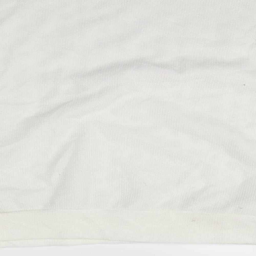 Carla Conte Womens White  Knit Pullover Jumper Size L