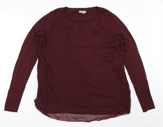 Lucky Brand Womens Red   Pullover Jumper Size M