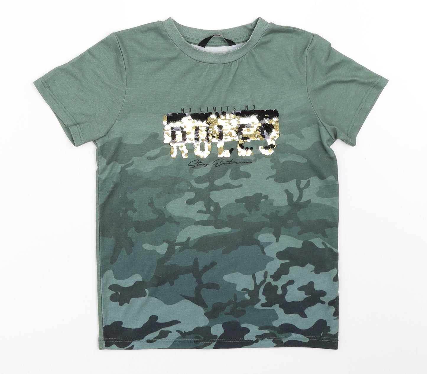 George Girls Green   Basic T-Shirt Size 7-8 Years