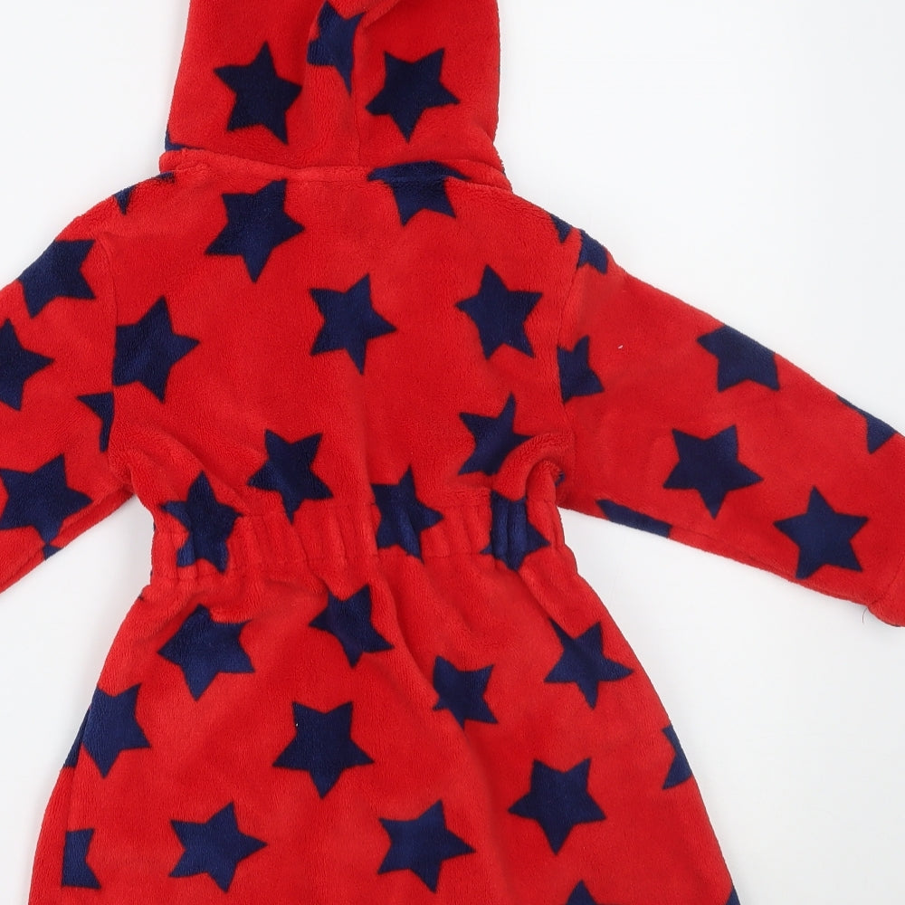 George Boys Red Solid   Robe Size 2 Years
