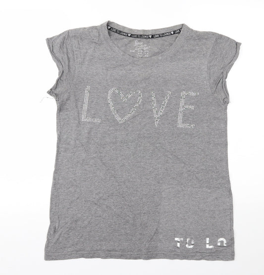 Love to Lounge Womens Grey   Top Pyjama Top Size 12