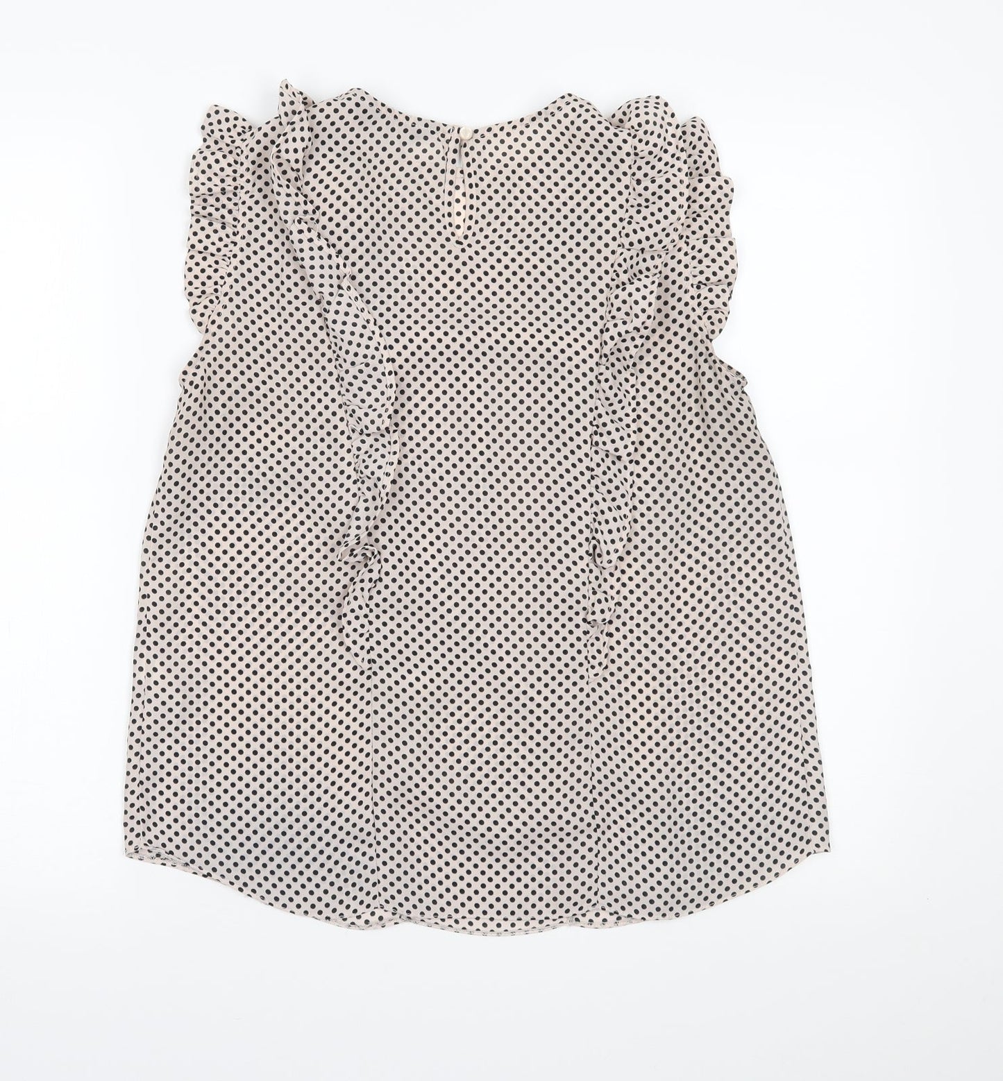 Dorothy Perkins Womens Ivory Polka Dot  Basic Blouse Size 10