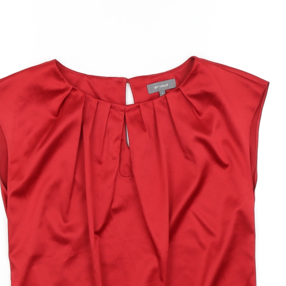 Et Vous Womens Red   Tunic Tank Size 8