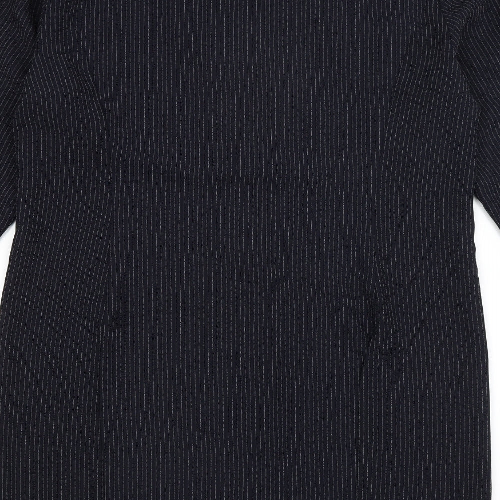 Roman Womens Blue Striped  Jacket Blazer Size 14