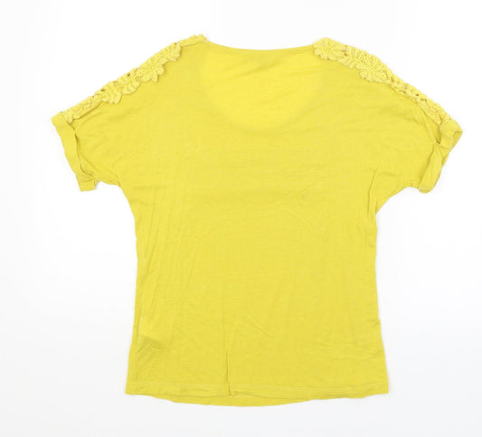 Per Una Womens Yellow   Basic T-Shirt Size 10