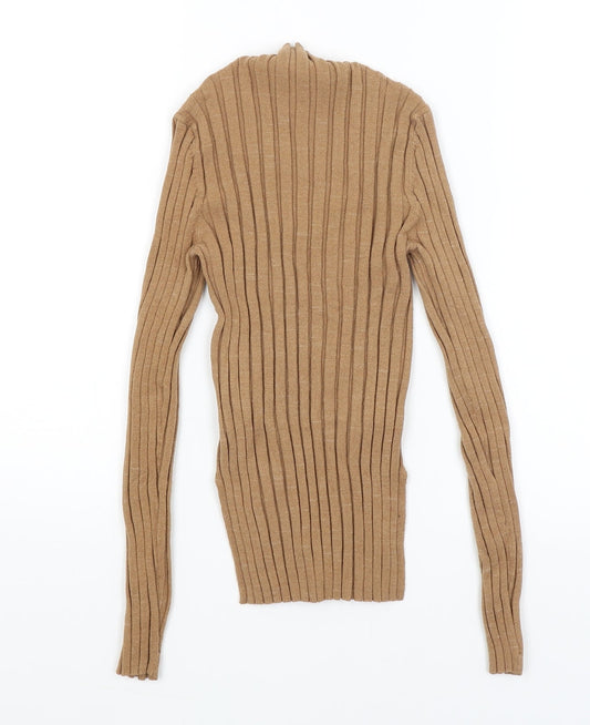 Topshop Womens Brown   Basic T-Shirt Size 8