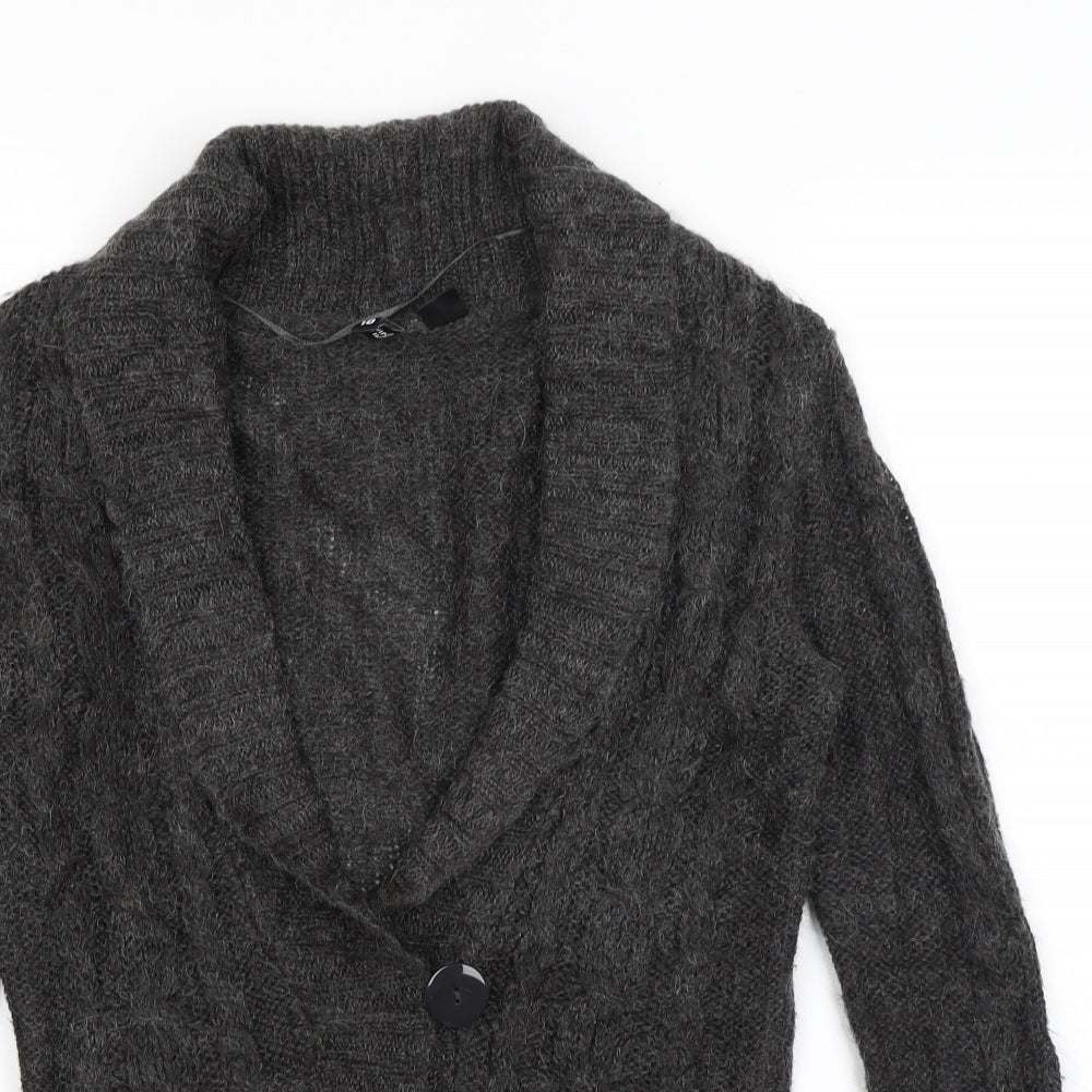 Divided Womens Grey   Cardigan Jumper Size 10