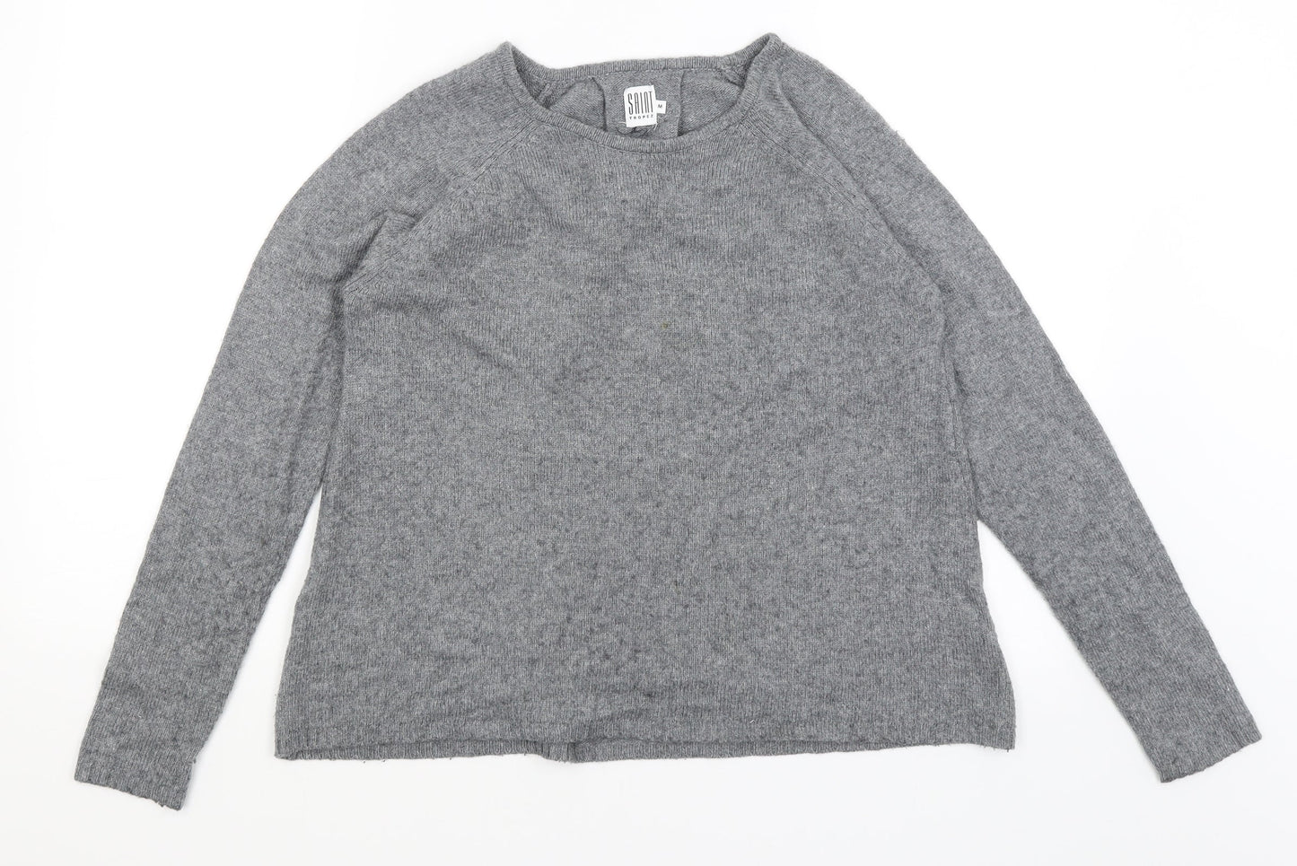 Saint Tropez Womens Grey   Pullover Jumper Size M