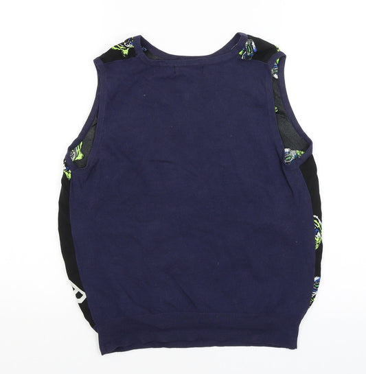 Cherry Couture Womens Blue   Vest Jumper Size 10  - Tiger