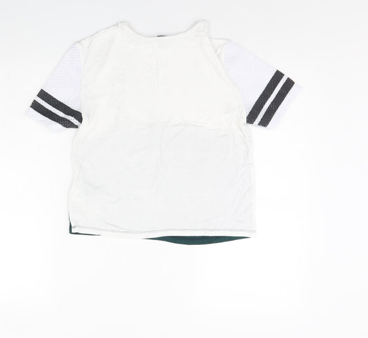 New Look Girls White   Cropped T-Shirt Size 9 Years
