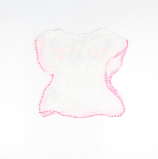 Epic Threads Girls White Floral  Basic Tank Size 4 Years