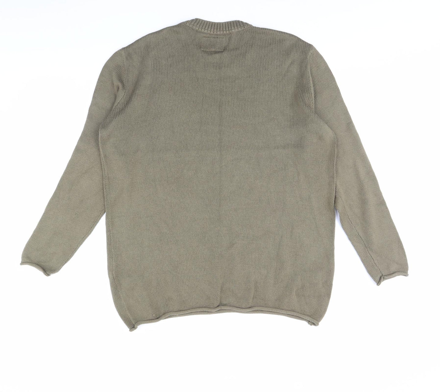 Siksih Mens Green   Pullover Jumper Size L