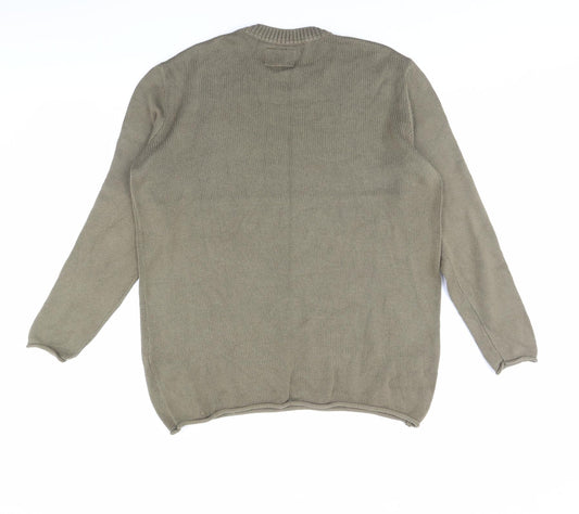 Siksih Mens Green   Pullover Jumper Size L