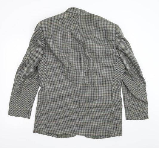 BHS Mens Green Houndstooth  Jacket Blazer Size 42