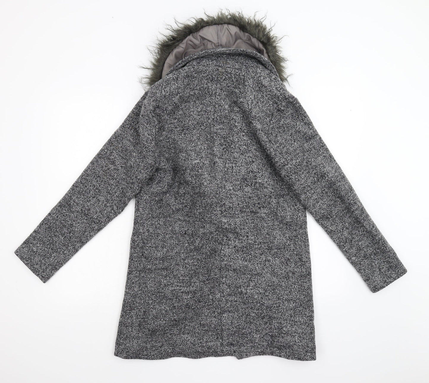 New Look Womens Grey   Overcoat Coat Size 8