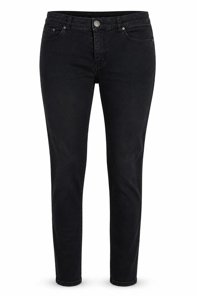 Front view of Denim Co women’s black skinny jeans, size UK 12, 30-inch leg