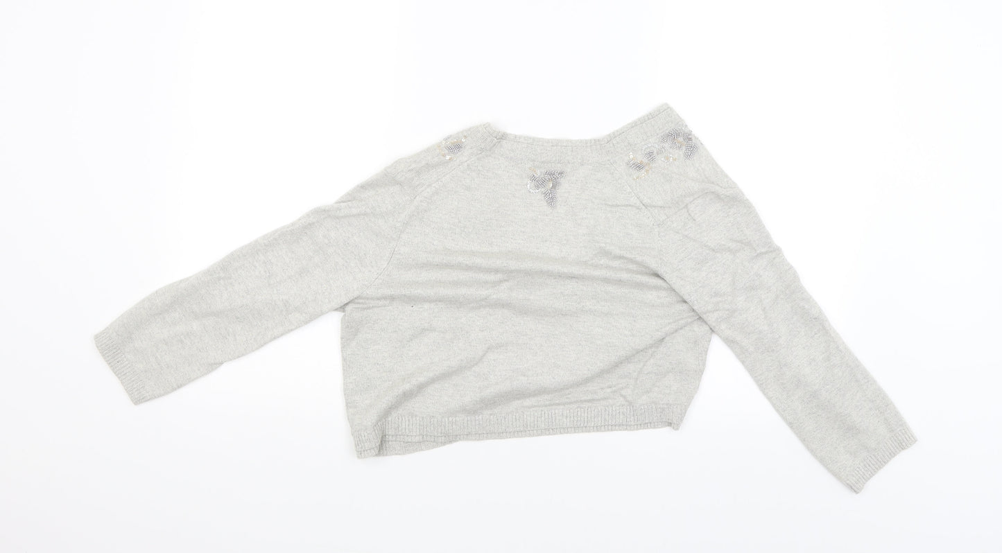 Marks and Spencer Womens Grey   Cardigan Jumper Size 14