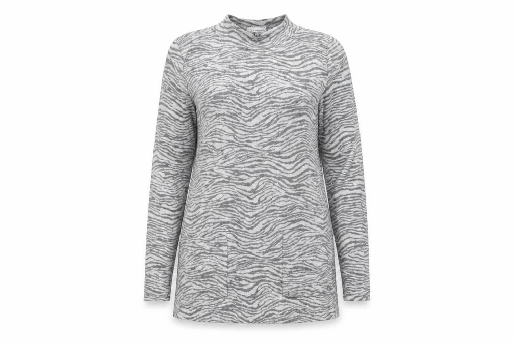 M&S Womens Grey Animal Print  Pullover Jumper Size S