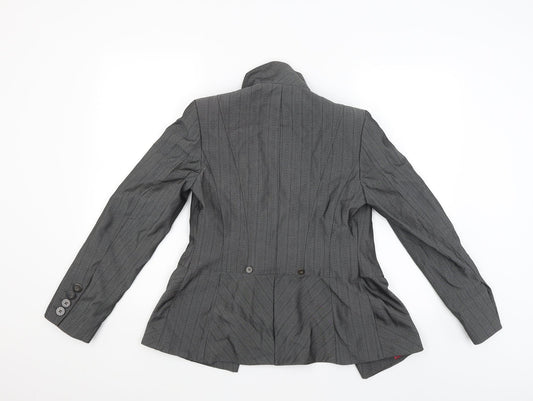NEXT Womens Grey Striped  Jacket Blazer Size 8
