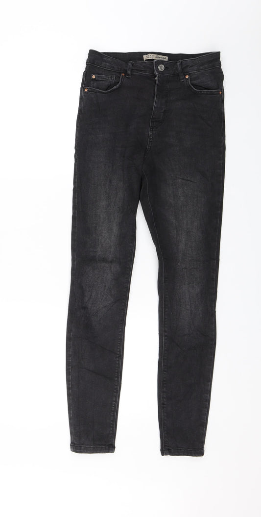 Denim & Co. Womens Black  Denim Skinny Jeans Size 10 L28 in