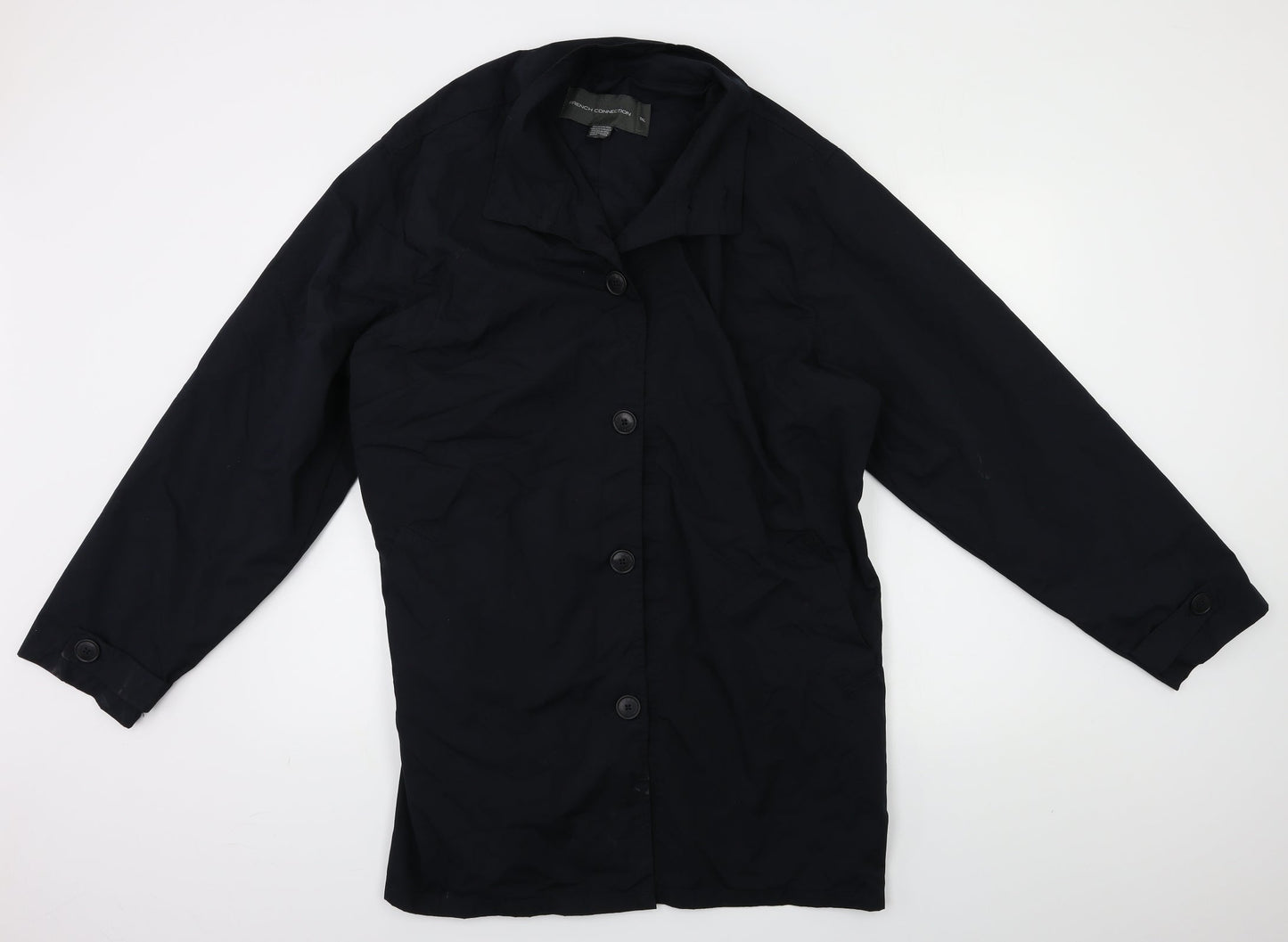 French Connection Womens Black   Pea Coat Coat Size XL