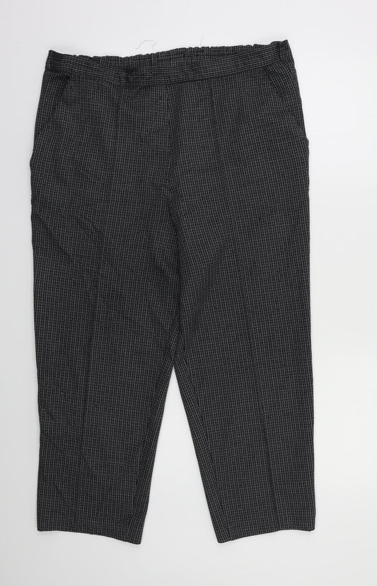 Preworn Womens Grey Check  Trousers  Size 18 L23 in