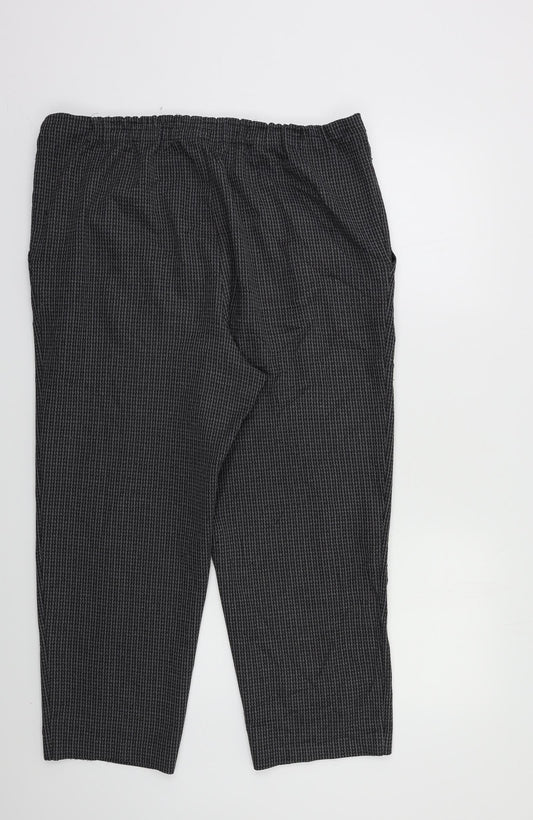 Preworn Womens Grey Check  Trousers  Size 18 L23 in