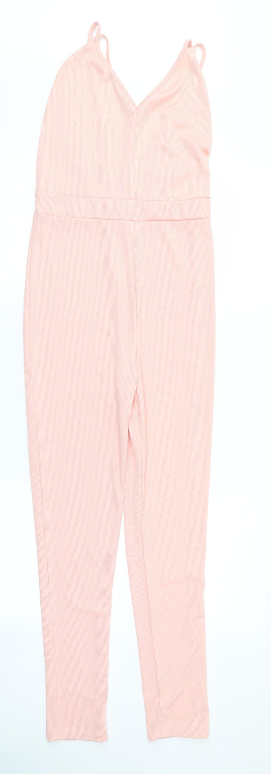 Giorgia Womens Pink Striped  Trousers One-Piece Size M