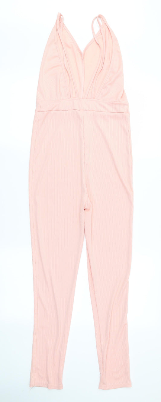 Giorgia Womens Pink Striped  Trousers One-Piece Size M