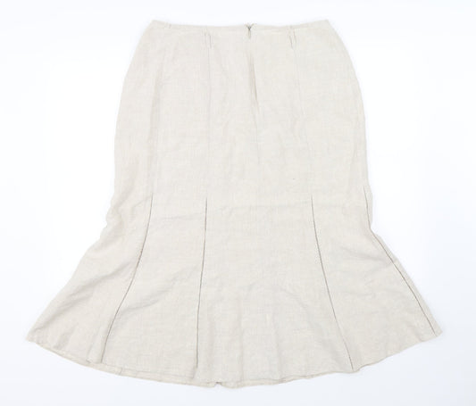 Preworn Womens Beige   A-Line Skirt Size 30 in