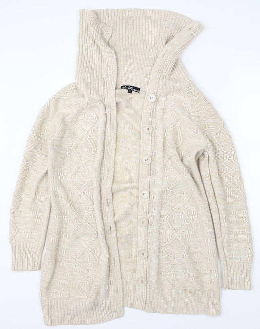 Ad Woman Womens Beige   Cardigan Jumper Size L