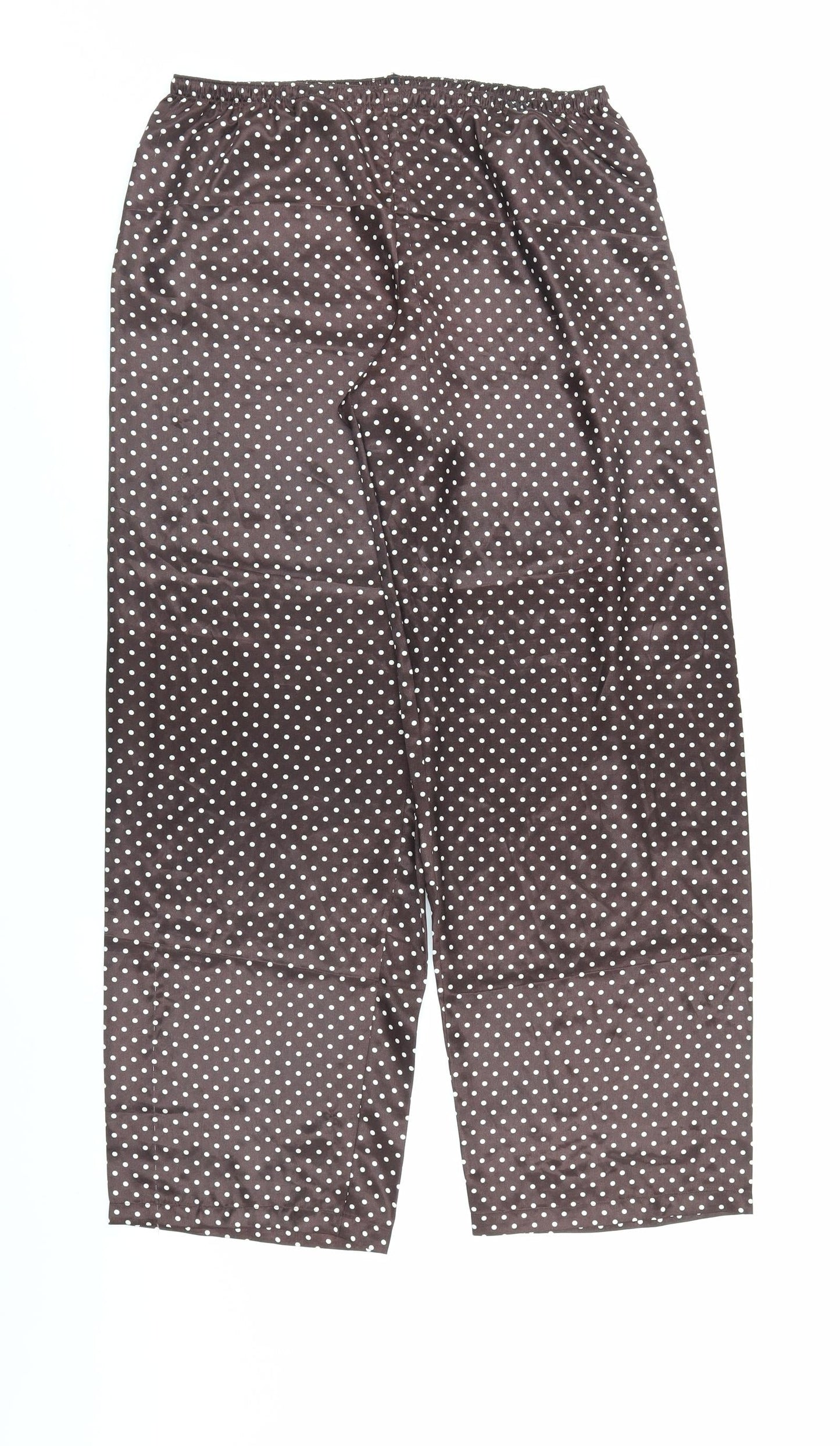 Preworn Womens Brown Polka Dot  Trousers  Size 12 L28 in