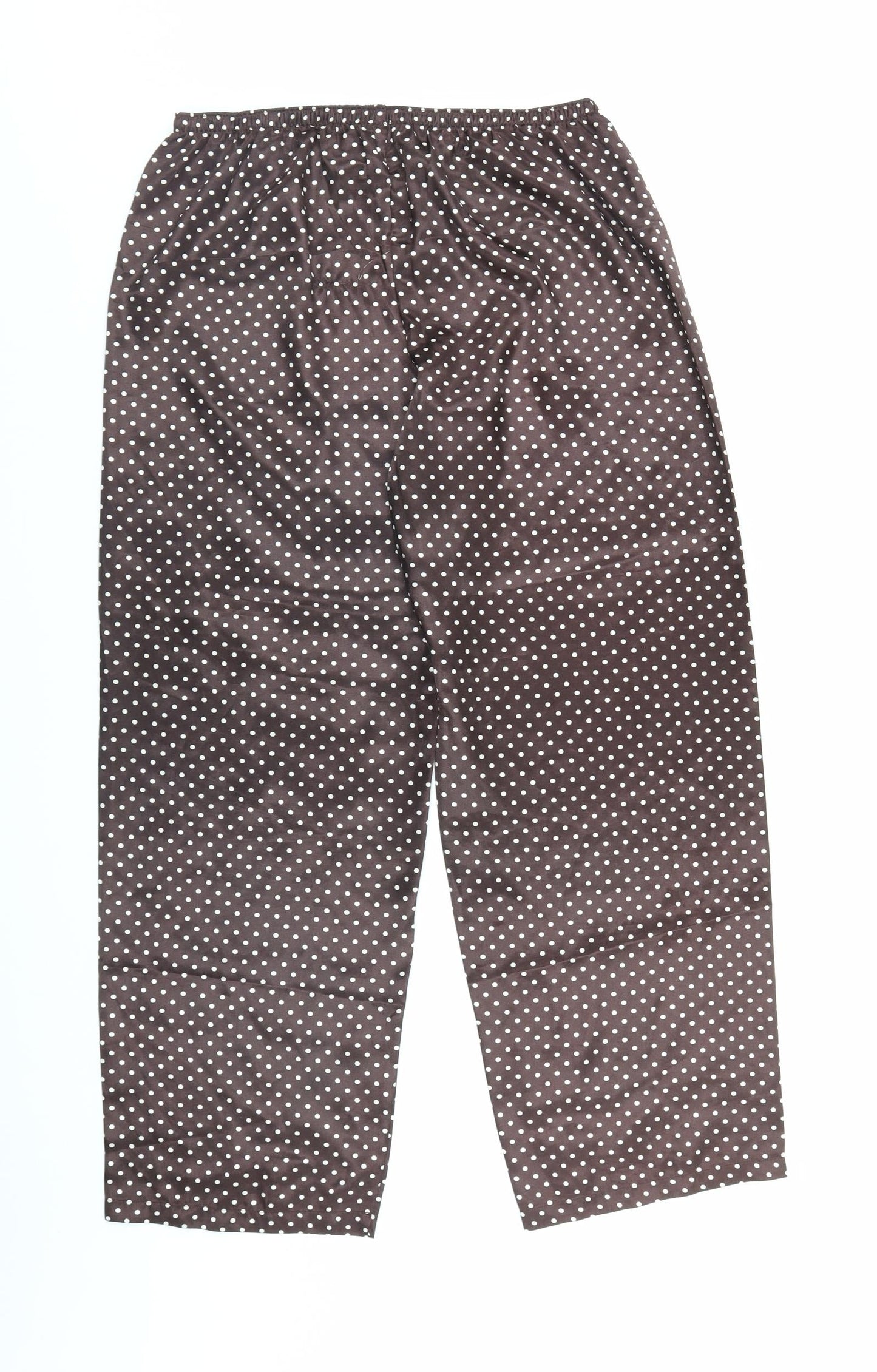 Preworn Womens Brown Polka Dot  Trousers  Size 12 L28 in